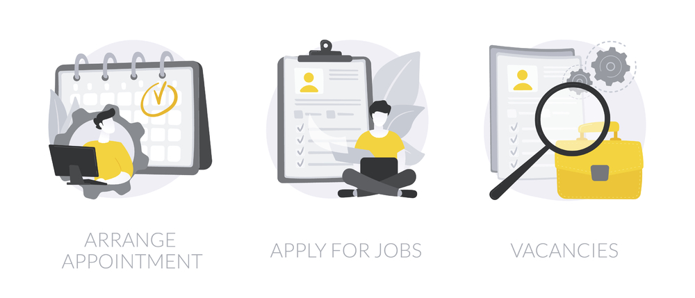 人力資源服務(wù)的抽象概念與矢量插圖設(shè)計(jì)